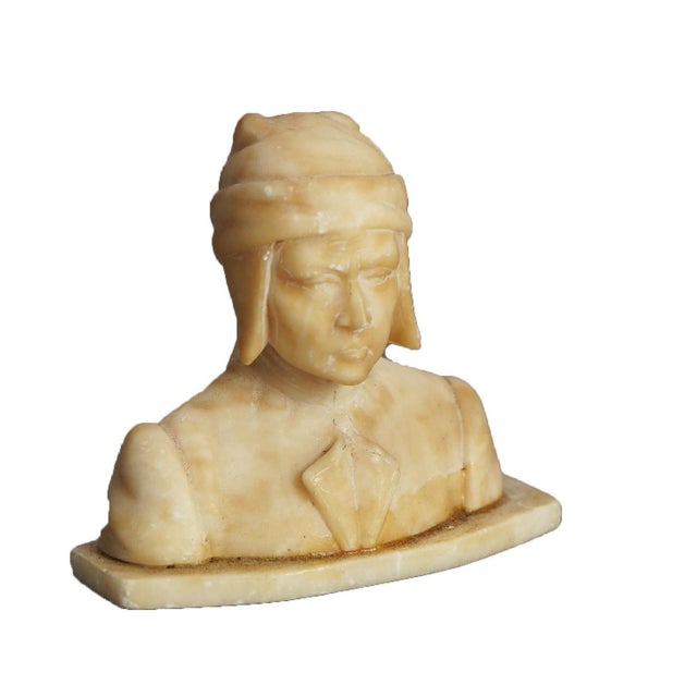Early 20th Century Antique Italian Neoclassical Carved Alabaster Bust Circa 1900 For Sale - Image 6 of 9
