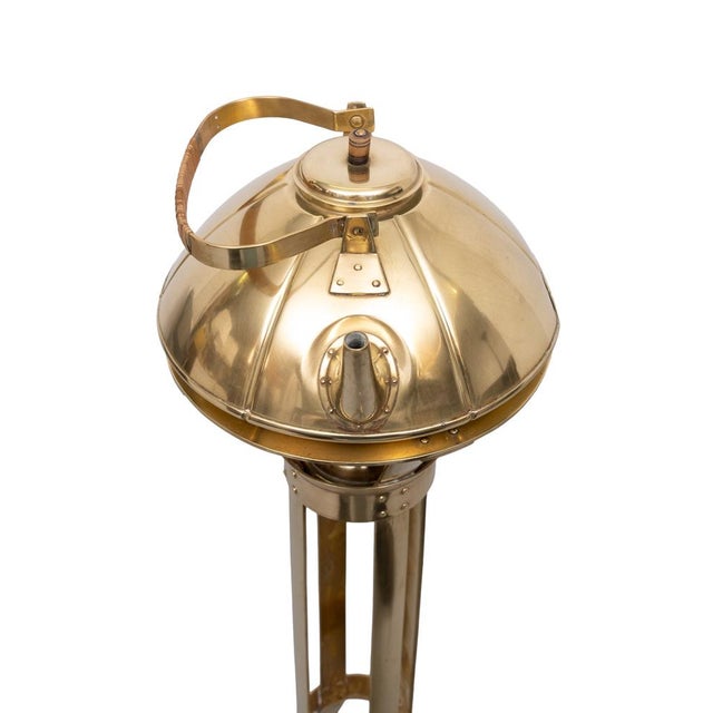 Gold Amsterdam School Spirit Kettle on Stand by Jan Eisenloeffel, Holland, 1905 For Sale - Image 8 of 13