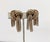 Mid-Century Modern Vintage 1950s Signed Monet Goldtone Knot Fringe Clip Earrings For Sale - Image 3 of 8