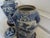 Wood Chinese 19th Century Blue & White Temple Jars With Stands- Set of 2 For Sale - Image 7 of 10