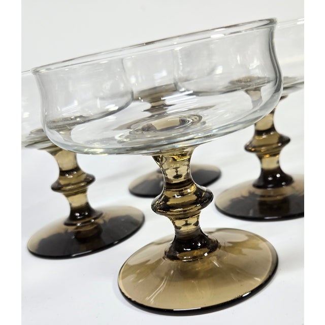 Late 20th Century Late 20th Century Boho Chis Spicy Stemmed Champagne Coupes - Set of Four For Sale - Image 5 of 14
