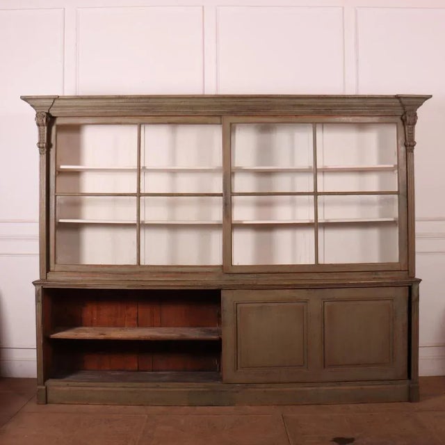 Olive English Glazed Kitchen Dresser For Sale - Image 8 of 10