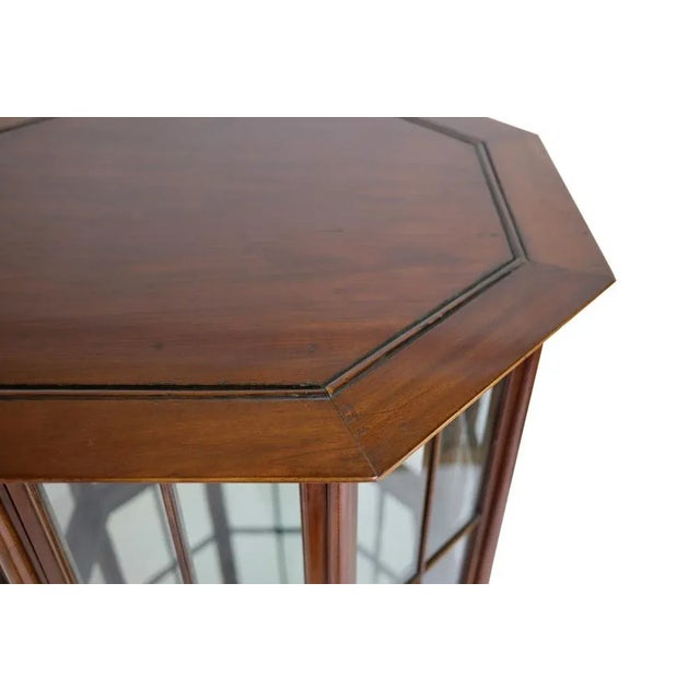 Art Nouveau Hexagonal Vitrine, 1900s For Sale - Image 3 of 6