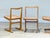 Beige Mid-Century Circular Dining Table in Elm and Chairs in Rattan, 1960s, Set of 5 For Sale - Image 8 of 12