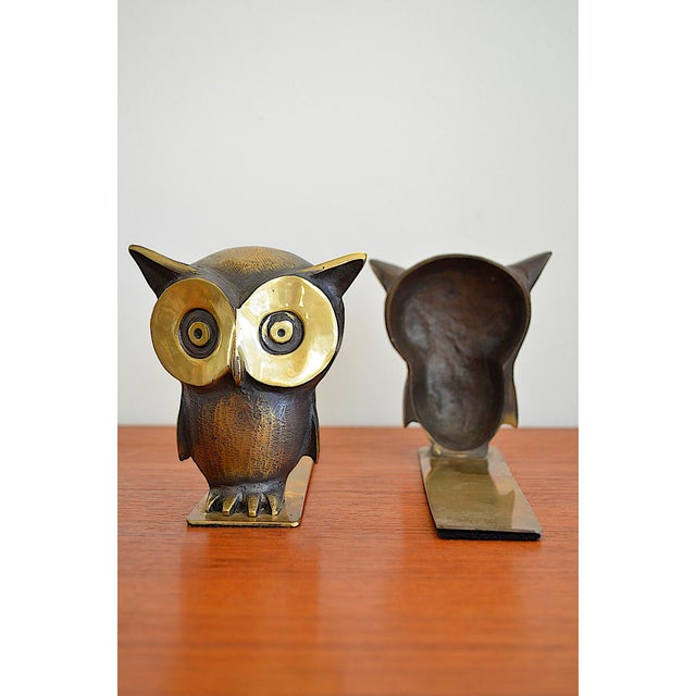 Mid-Century Modern Owl Bookends by Walter Bosse for Herta Baller, 1950s, Set of 2 For Sale - Image 6 of 7