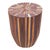 Contemporary Traditional Moroccan Resin and Walnut Wood Stool / Blue Bell Shape For Sale