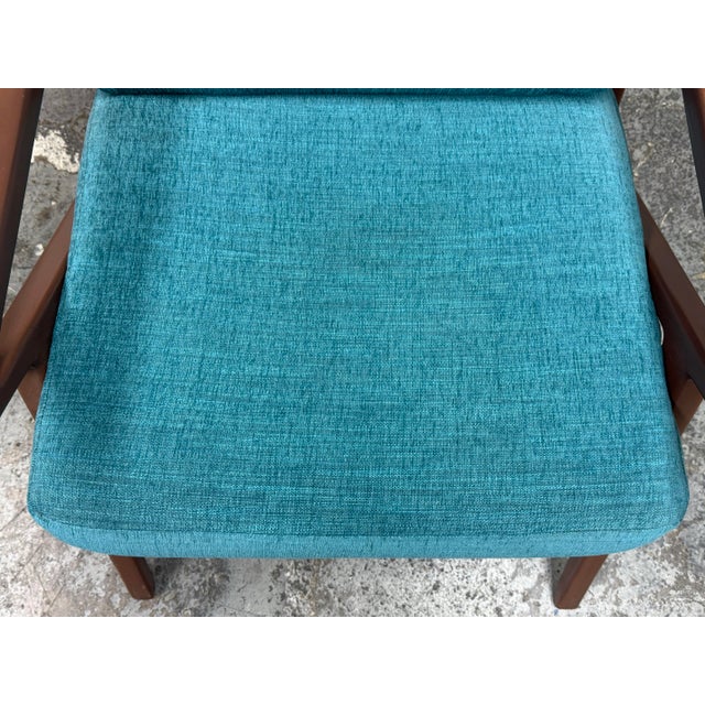 Joybird Soto Armchair, Lucky Turquoise For Sale - Image 9 of 12
