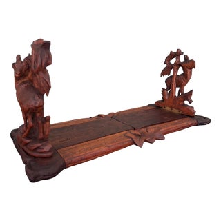 Black Forest Booksends with Deer, 1920 For Sale