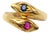 Sapphire and Ruby Snake Ring from Wempe, 1980s For Sale