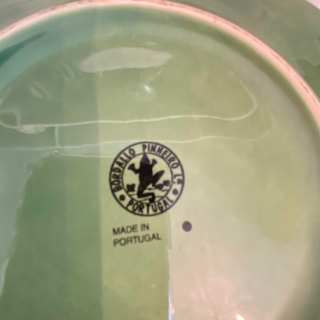 Bordallo Pinheiro Green Floral Pattern Salad Plates - Set of 4 For Sale In Sacramento - Image 6 of 11