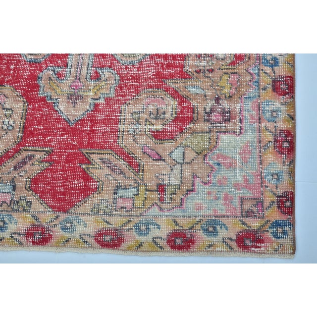 Turkish 1950s Floral Oushak Carpet For Sale - Image 3 of 8
