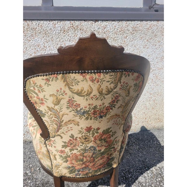 Louis Philippe Style Living Room Armchair, 1940s For Sale - Image 12 of 15