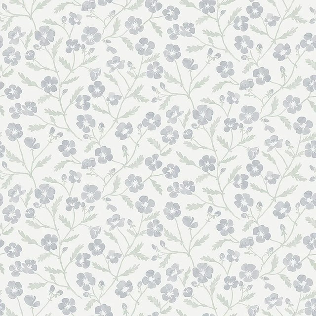 Sample - Boråstapeter Mira Wallpaper in Slate For Sale