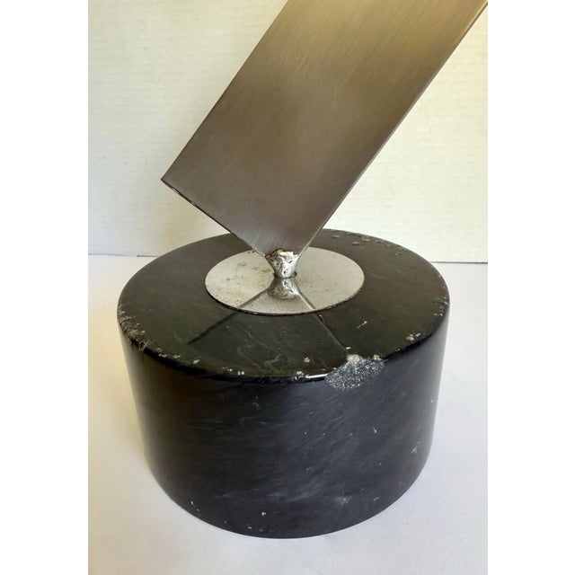 Metal 1975 Signed Curtis Jeré Brass & Mixed Metal Abstract Ribbon Sculpture For Sale - Image 7 of 11