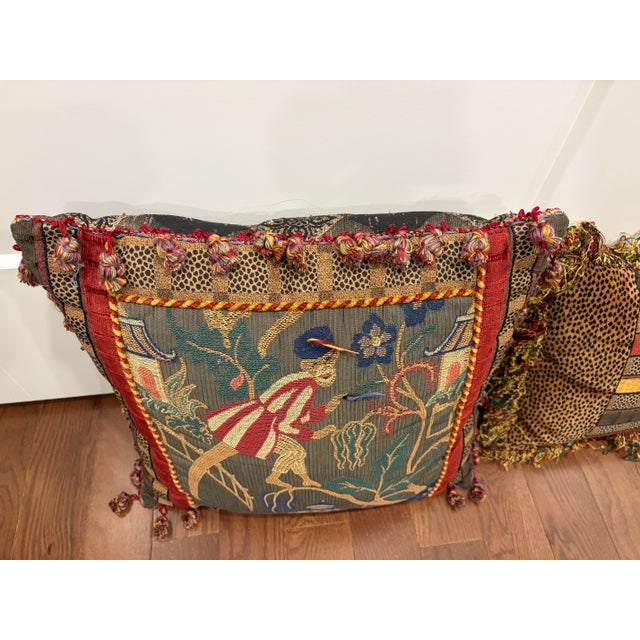 Late 20th Century Vintage Boho Maximalist Throw Pillow Set (2 Pieces) For Sale - Image 5 of 12