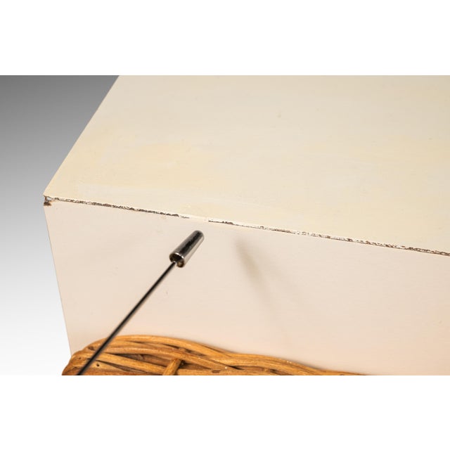 Wood Mid-Century Modern Boho Chic Unique Long Dresser / Case Piece / Sideboard With Rattan Base, C. 1980s For Sale - Image 7 of 12