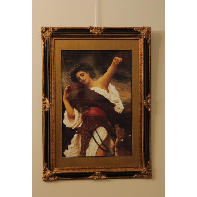 Renaissance Bacchante' Frederick Leigton Custom Framed Art Print For Sale - Image 3 of 12