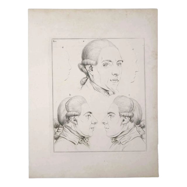 Thomas Holloway, Portraits of Men, Etching, 1810 For Sale