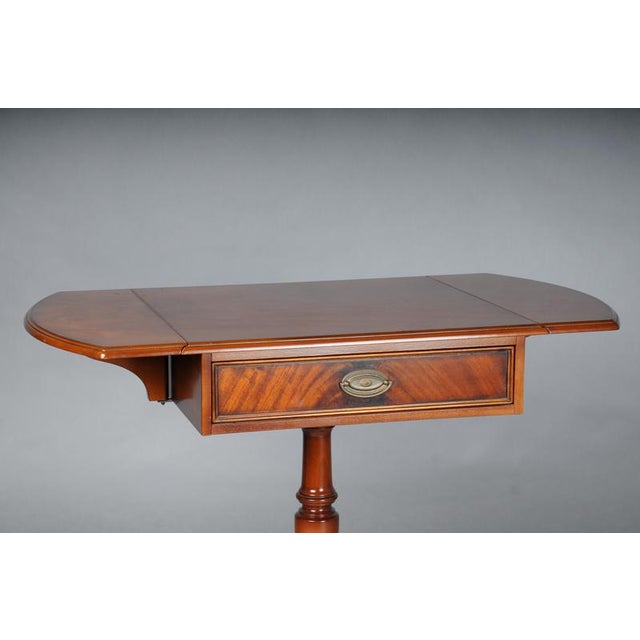 Metal English Side Table in Mahogany For Sale - Image 7 of 18