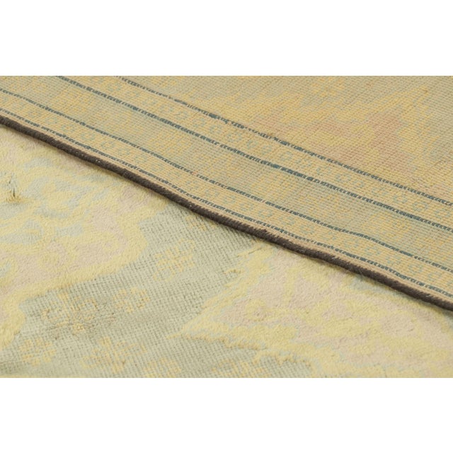 Antique 20th Century Turkish Hereke Rug in Soft Pastel Medallions - Rug & Kilim For Sale - Image 9 of 9