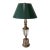 Vintage Hollywood Regency Style Lamp Crystal Tiered Ribbed Glass With Bronze Fittings Circa 1940 For Sale