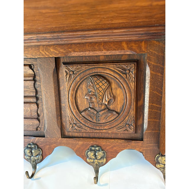 Vintage French Carved Wood Coat or Pot Rack For Sale In Dallas - Image 6 of 12