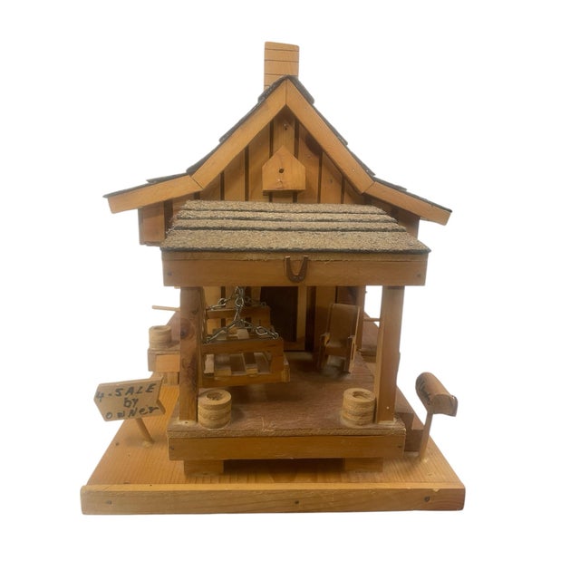 Khaki 1980s Executive Birdhouse Solid Wood For Sale - Image 8 of 12