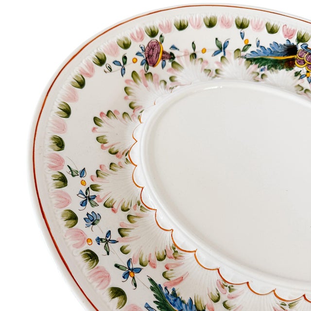 Large Vintage Italian Majolica Porcelain Soup Tureen Set With Platter & Ladle For Sale - Image 9 of 18