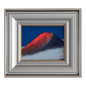 1950s Nobuyuki Shimizu Mount Fuji Japanese Style Painting in Original Modern Frame