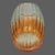 Glass Fluted Glass Vase Ombre Color Green at Top Amber-Orange at Base 10'' Tall For Sale - Image 7 of 8