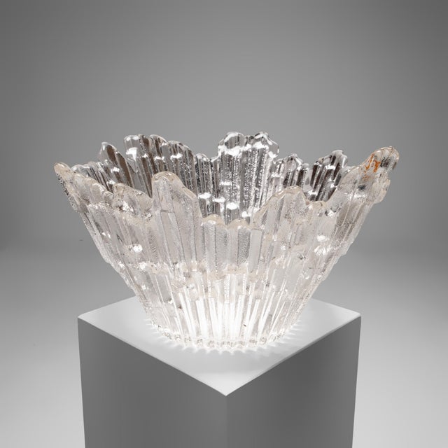 Large Norrsken Bowl in Glass by Tauno Wirkkala for Humppila Oy, Finland, 1970s For Sale - Image 3 of 7