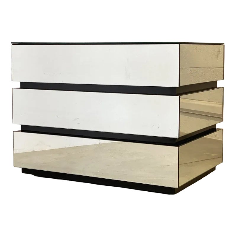 Mirrored Chest of Drawers, 1980s Chairish