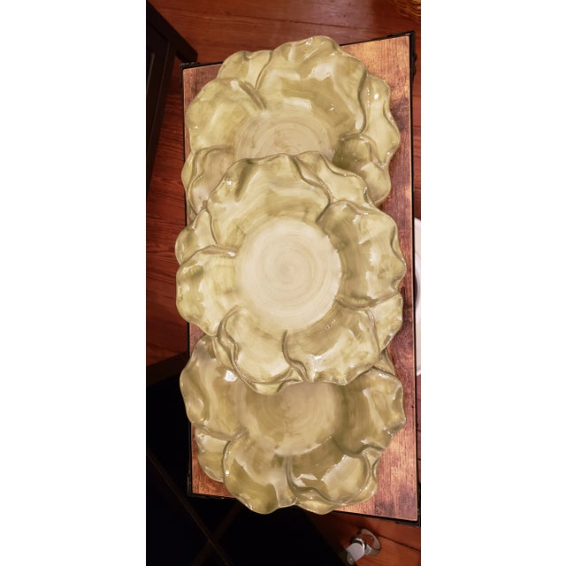 Ceramic 1920s Roscher & Co. Leaf Collection Antique Platters - Set of 3 For Sale - Image 7 of 12