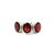 Metal Antique Style Deep Red Garnet Triple Stone Bezel Set Silver Ring - Size 8.5 For Sale - Image 7 of 13