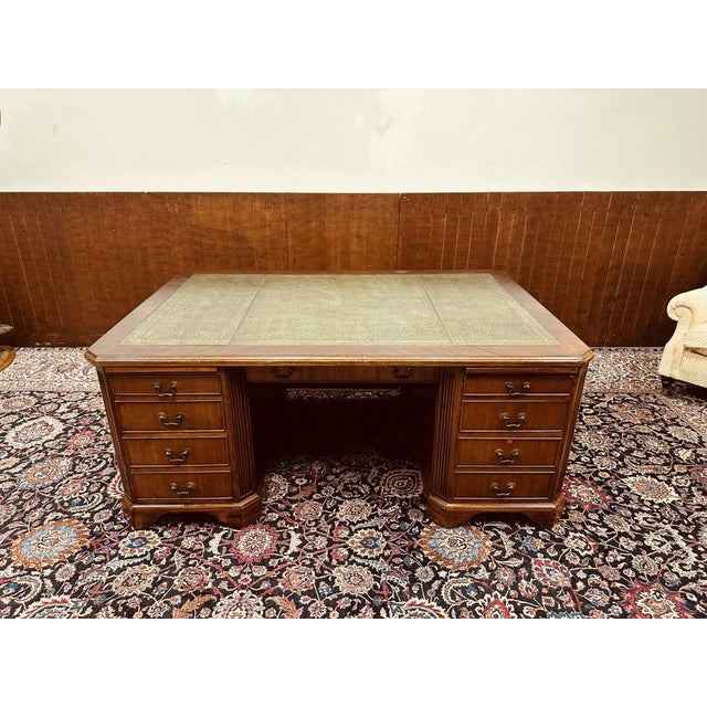 American Desk with Back Panel For Sale - Image 4 of 18