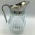Italian Pitcher With Silver Plated Pour Spout and Handle on Molded Glass Base For Sale - Image 4 of 12
