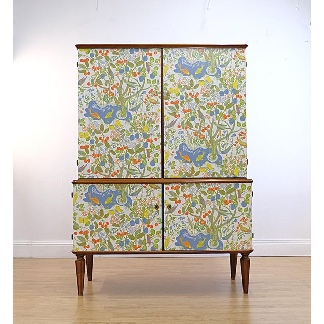 Swedish Cabinet with Josef Frank Paradiset Nordens Flora, Sweden, 1950s For Sale - Image 11 of 12