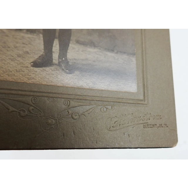 Antique Vintage Child Musicians Violin & Brass Horn Photographs - a Pair For Sale - Image 4 of 4