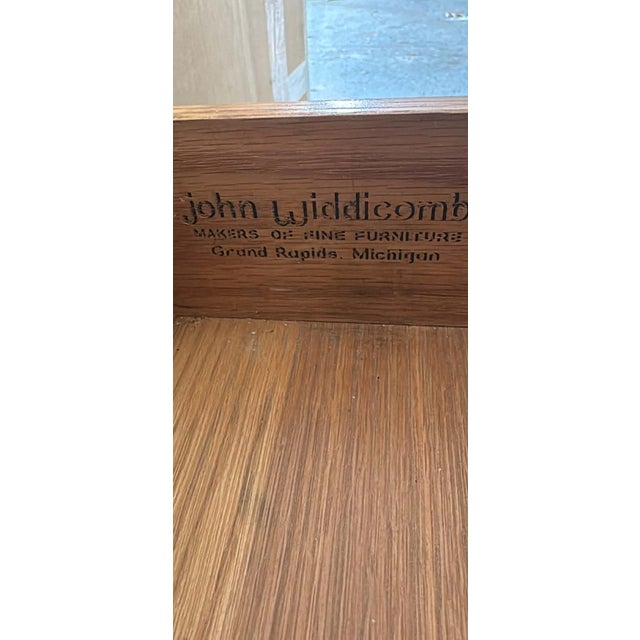 Mid-Century Modern Mid-Century Modern John Widdicomb Walnut and Brass Nightstands-a Pair For Sale - Image 3 of 5