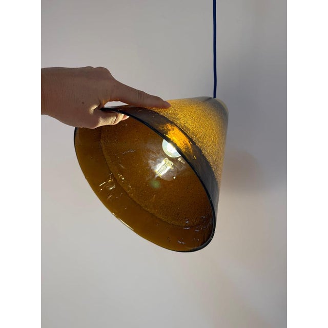Brown Hanging Lamp in Brown Glass from Peill & Putzler For Sale - Image 8 of 11