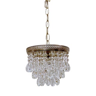 1950s Italian Pewter Upside Down Layered Cake Chandelier For Sale