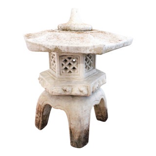 25.5" Large Garden Pagoda Sculpture Lantern For Sale