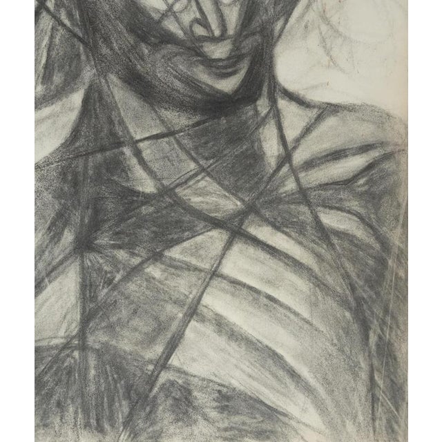 Marcel Mouly, Figure with a Hat, Charcoal For Sale - Image 4 of 10