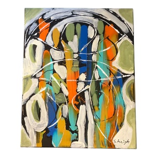 Contemporary Original Stephen Heigh Abstract Painting “The Dance Has Begun “ Signed For Sale