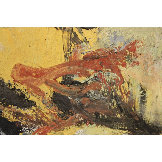 Mid Century Modern Abstract Oil Painting For Sale - Image 14 of 18
