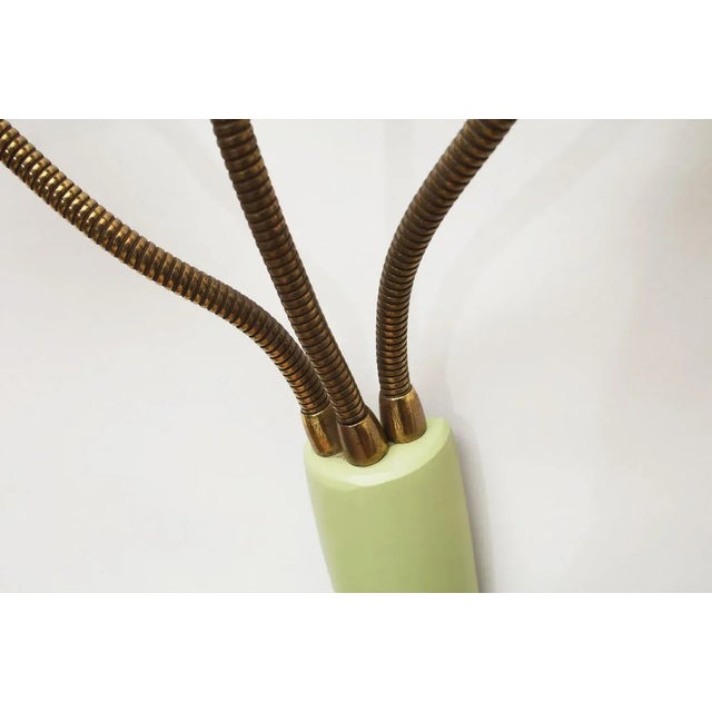 Italian Green Brass Sconce, 1950s For Sale - Image 4 of 11