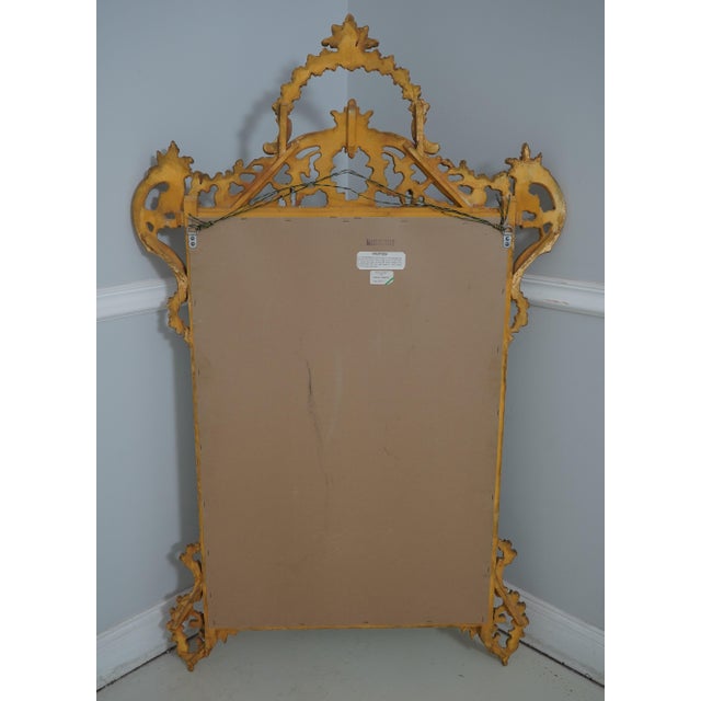 Gold Italian Gold Gilt Ornate Frame Designer Mirror For Sale - Image 8 of 9