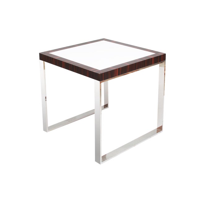 2000 - 2009 Vintage Cube Table in Chrome and Rosewood, 2000 For Sale - Image 5 of 9