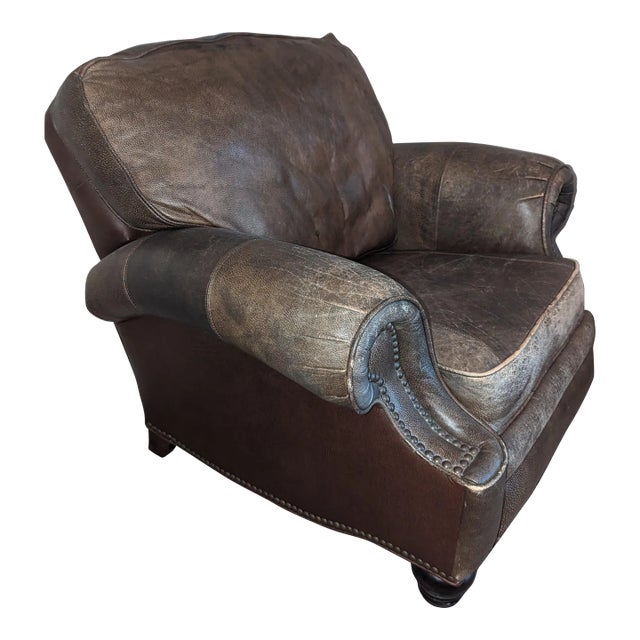 90's Vintage Barcalounger Leather Lounger For Sale