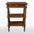 A charming wooden étagère in the Historicist style, featuring turned columns and a drawer in the top section. with three...